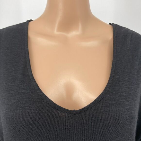 Chico’s Womens Blouse Open Circle Back Size 1 Black Color - Picture 3 of 7